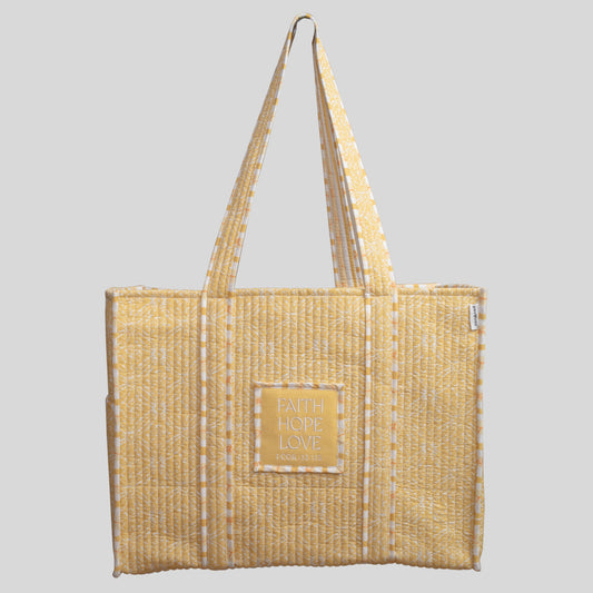 grace & truth Womens Tote Bag Sunburst Lattice