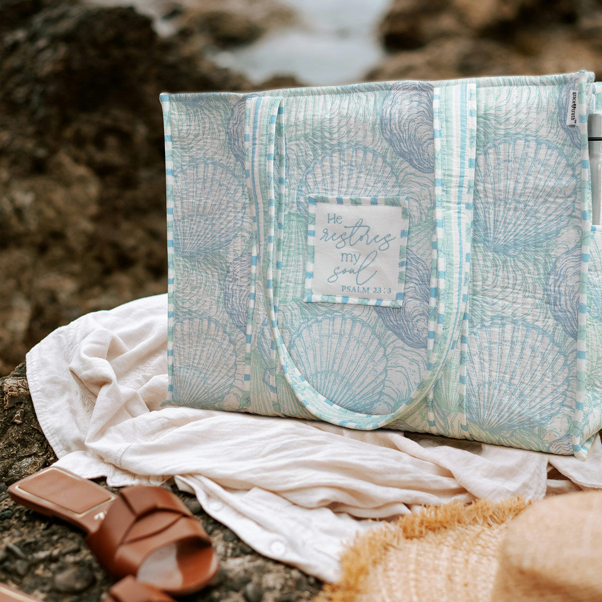 grace & truth Womens Tote Bag Seaside Treasure