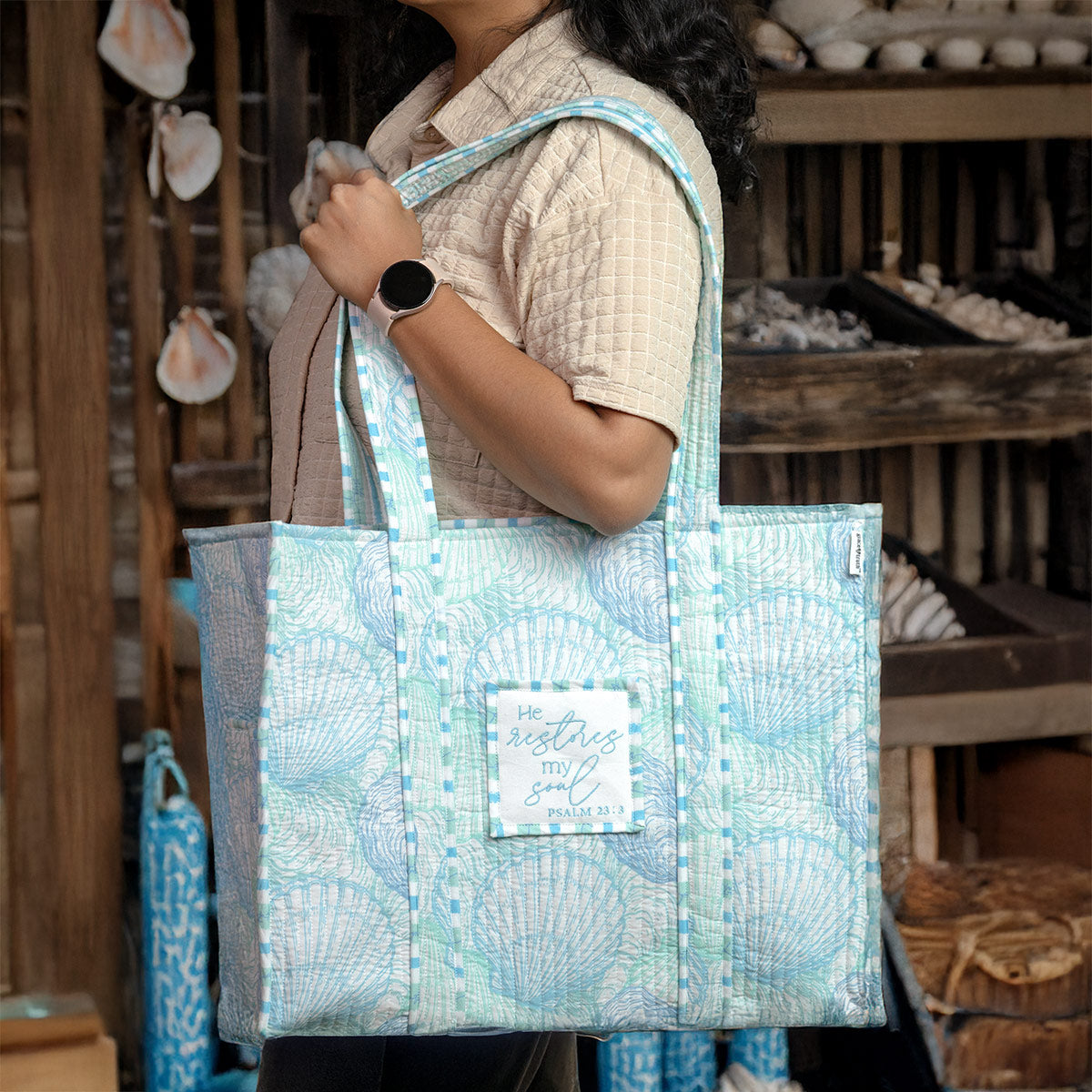 grace & truth Womens Tote Bag Seaside Treasure