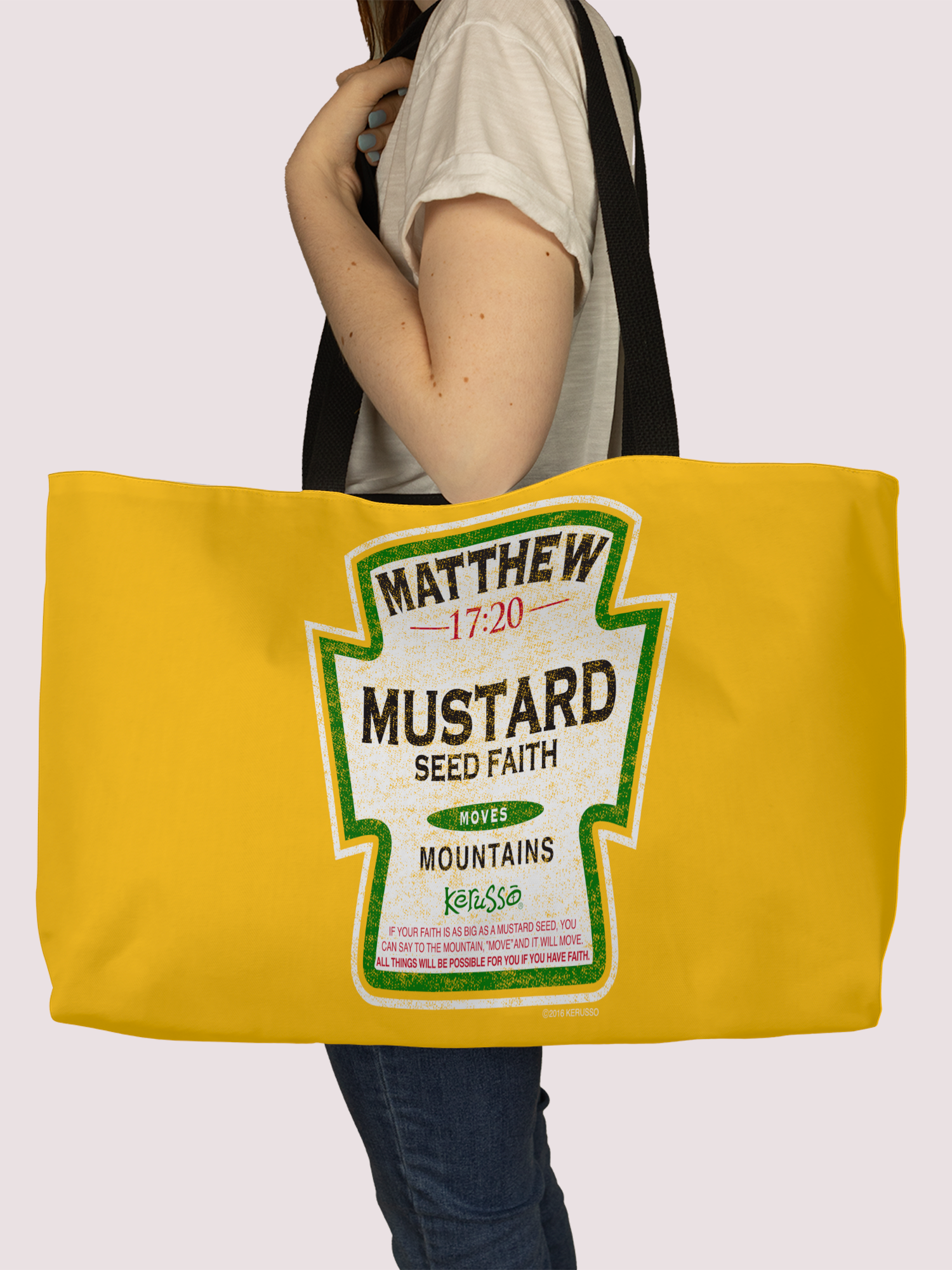 Kerusso Mustard Weekender Tote Bag