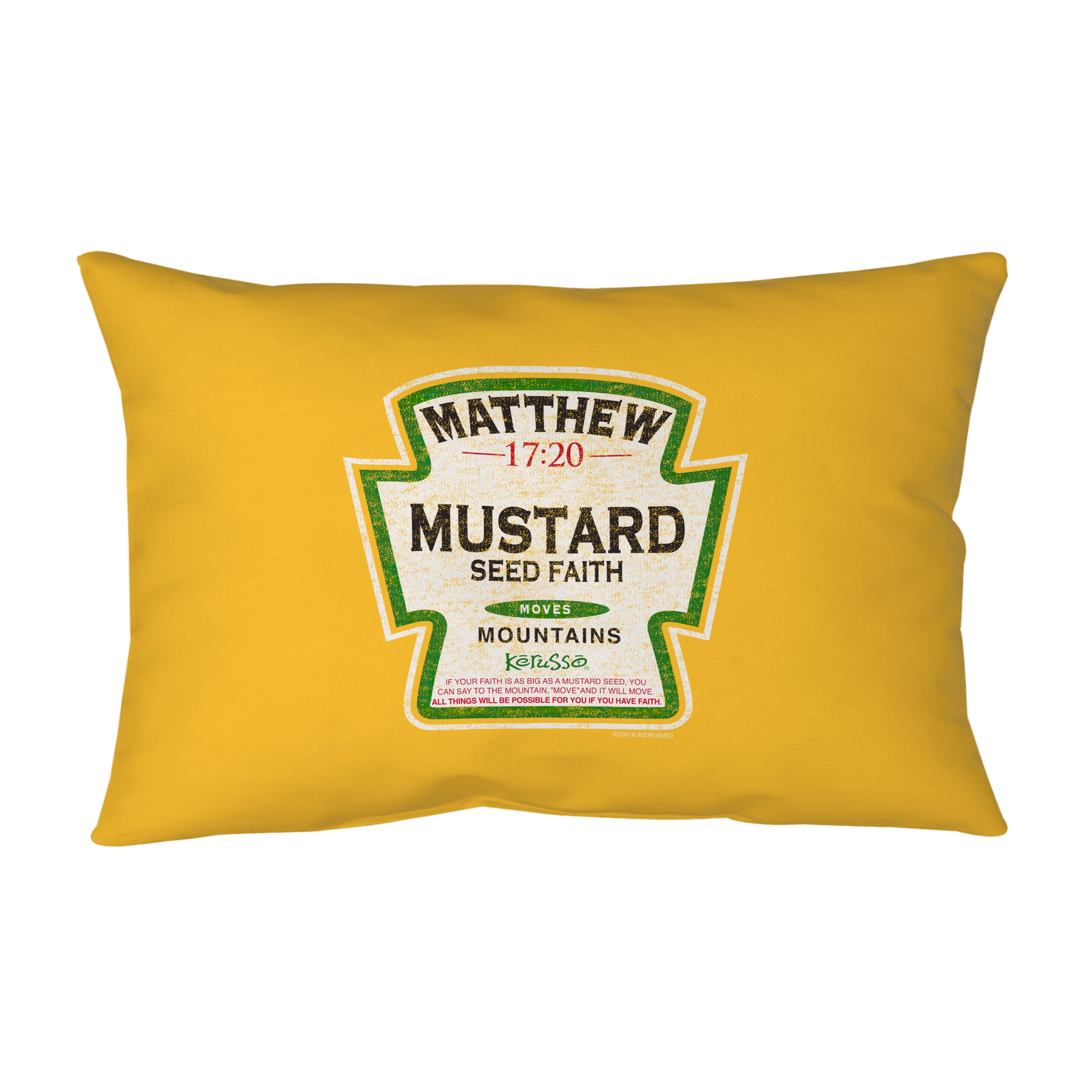 Kerusso Mustard Rectangular Pillow