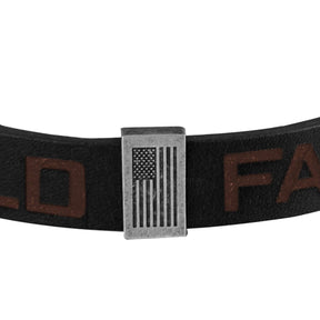 HOLD FAST Mens Bracelet Flag Snap Black