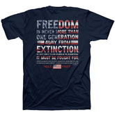 HOLD FAST Mens T-Shirt Ronald Reagan One Generation Quote