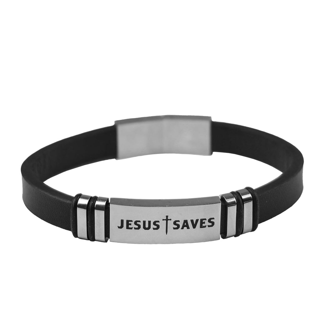 Buy Ryan & Rose Jesus Bracelets - Cross Silicone Bracelet, Medium,  Silicone, no gemstone at Amazon.in