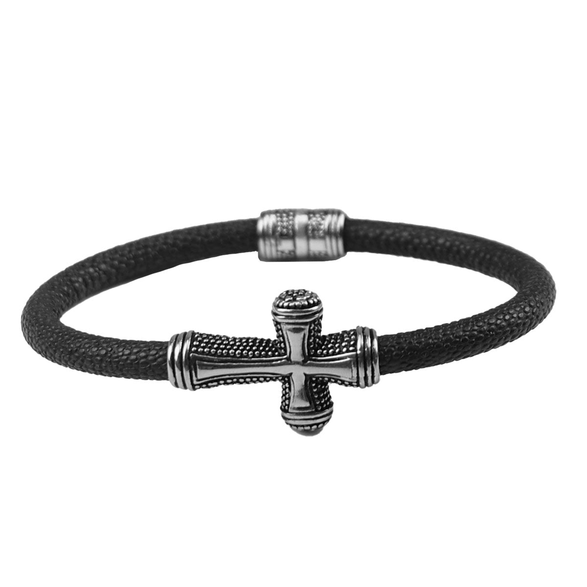 Buy Zivom Geometric Dual Layer Stainless Steel Gold Black Wrist Band  Genuine Leather Bracelet For Men Online at Best Prices in India - JioMart.