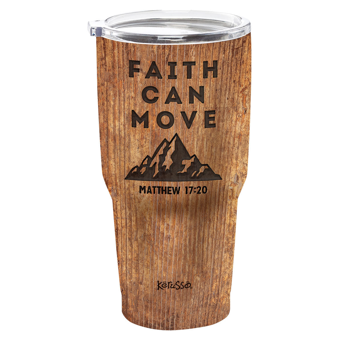 Kerusso 30 oz Stainless Steel Tumbler Faith Can Move