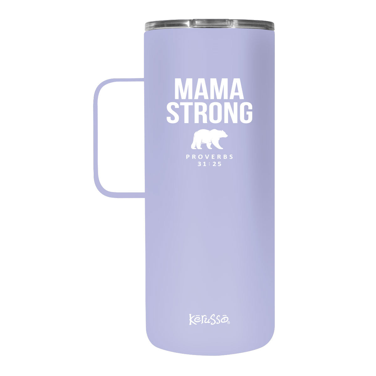 Kerusso 22 oz Stainless Steel Tumbler With Handle Mama Bear