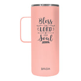 Kerusso 22 oz Stainless Steel Tumbler With Handle Bless The Lord