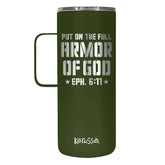 Kerusso 22 oz Stainless Steel Mug With Handle Armor Of God