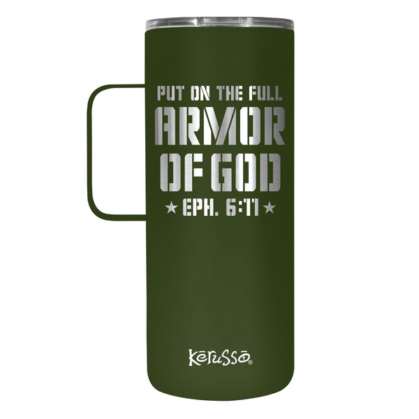 Kerusso MUGS232 22 oz Bless The Lord Stainless Steel Mug with Handle Peach