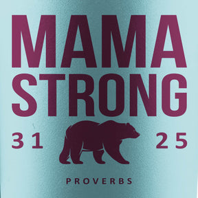 Kerusso 40 oz Stainless Steel Mug With Straw Mama Strong Bear